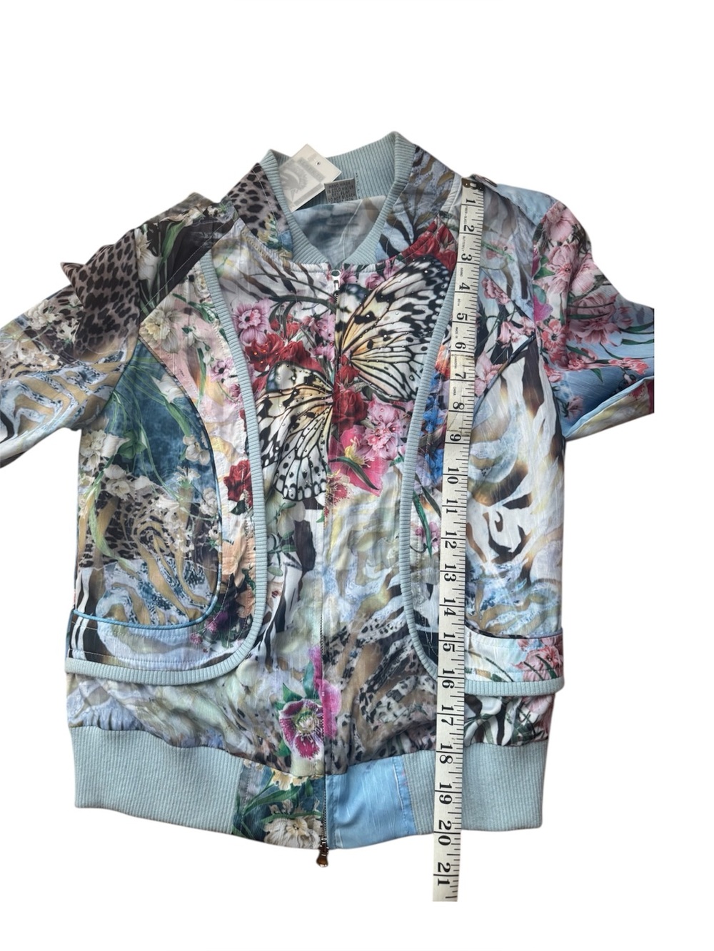 NWT Alberto Makali Floral Print Zip Jacket in Pastel Multi - Picture 6 of 8